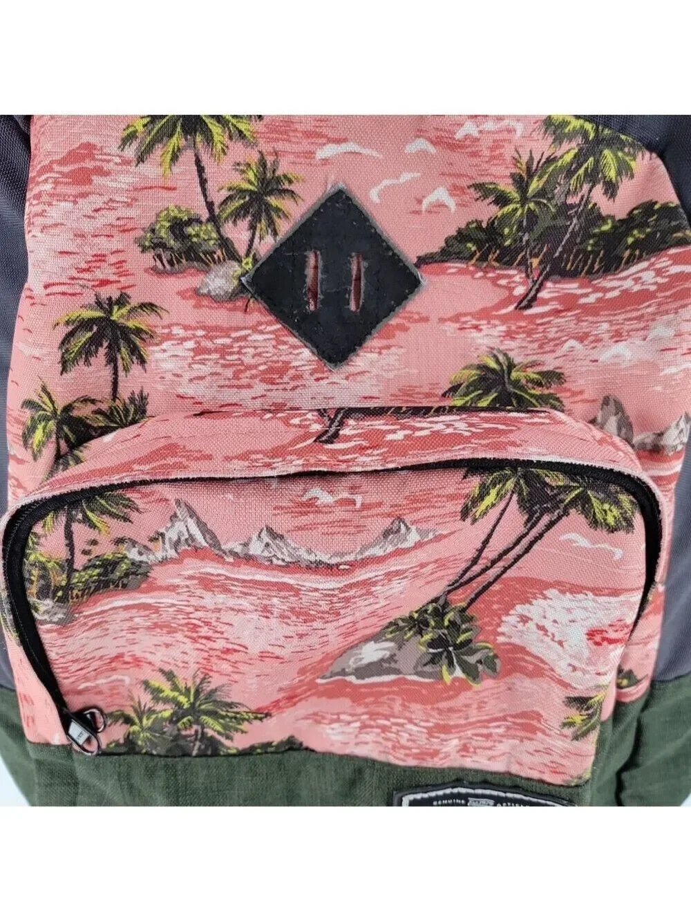 Dakine 23L Backpack 2014 Summer Palm Print Surf Skate School Bag Green Pink
